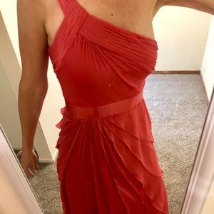 Adrianna Papell floor length coral dress Size 4